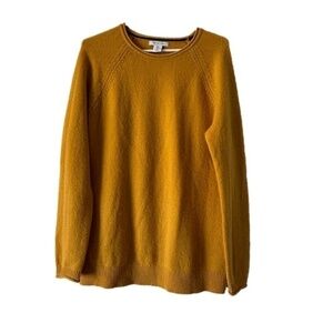 Tabitha Webb 80% lambswool yellow/gold pullover sweater size L (fits smaller)